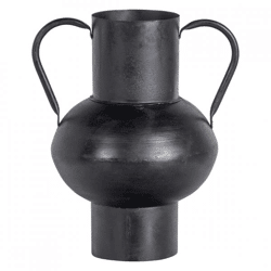 WOOOD vaas Vere metaal zwart 28 cm