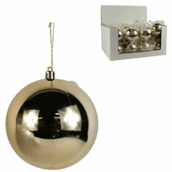 Kerstbal goudkleurig 10 cm