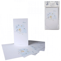 Menu kaarten vlinder wit 17 cm DIY set van 6