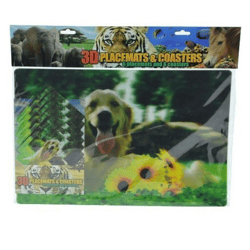 3D dieren placemat en onderzetter assorti set van 12