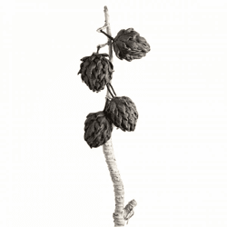 Artificial branch foam gray 115 cm