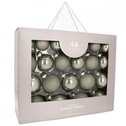 Christmas balls in case glass cottage green 44 pieces