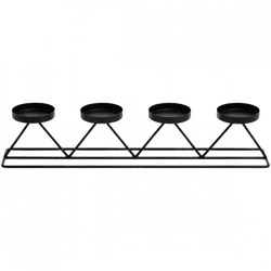 Candlestick metal black 60 cm