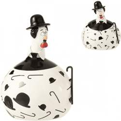 J-Line Statue Chicken Chaplin 22 cm 2 Stück sortiert
