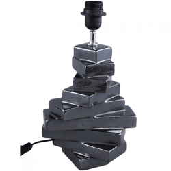 PTMD Tischleuchte Rellis EU-Stecker grau 38 cm