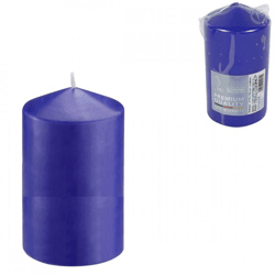 Gala stump candle blue 8 x 15 cm