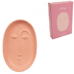 Sass & Belle schaal Face roze 19,5 cm