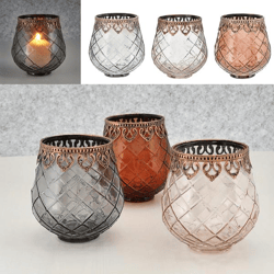 Windlicht Oriental Raute, 3/s, klein, 13x14cm