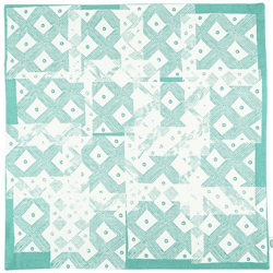 Fair Trade Kissenbezug Tribal blau 45 x 45 cm