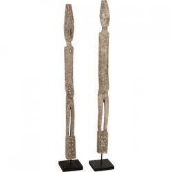 J-Line Figur auf Sockel Kali Albasia 120 cm 2 Stück sortiert