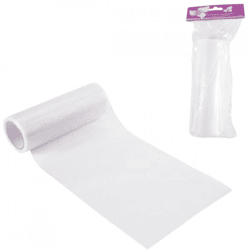 Organza auf Rolle weiß 15 cm x 10 m