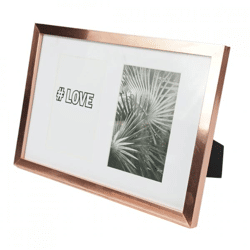 Fotorahmen 2 Fotos Passepartout rose gold 10 x 15 cm