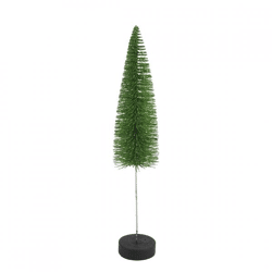 Countryfield Weihnachtsbaum auf Sockel Glitter grün 28 cm