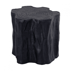 PTMD bijzettafel Fennah boomstronk aluminium zwart 37 cm