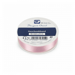 Horn Geschenkband satin rosa 5 m