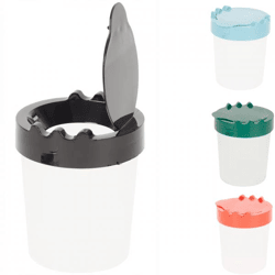Kwast schoonmaak beker 10 cm 4 assorti