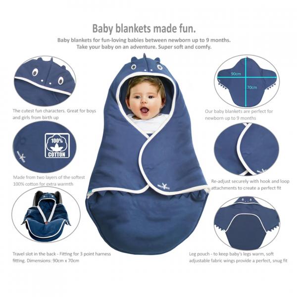 Wallaboo Baby-Decke Coco rot 70 x 90 cm