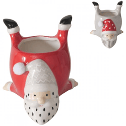 Boltze home bloempot Timmy kerstman 10,5 cm 2 assorti