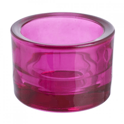 (R) Spaas theelichthouder roze 8,5 cm