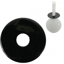 Stjernsund Kerzenring Loua schwarz glänzend 9cm
