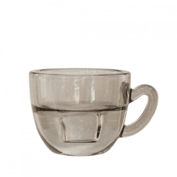 Kerzenleuchter Kaffee Glas grau 8 cm