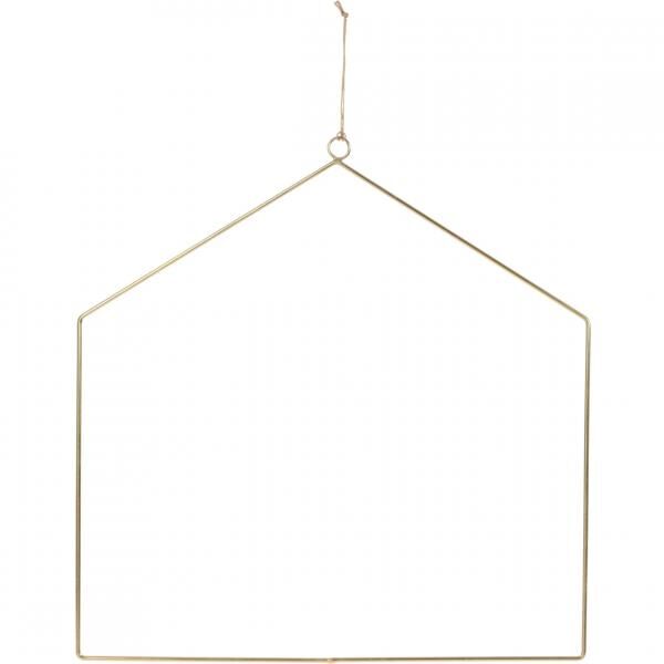 H&S Collection hängende Dekoration Haus gold 42 cm