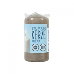 Stumpfe Kerze grau 6 x 11 cm