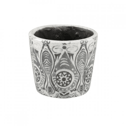 PTMD Blumentopf Beire S deco print schwarz/weiß 10 cm