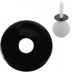 Stjernsund Kerzenring Loua schwarz glänzend 9cm