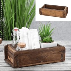 Wooden box, brick shape, reclaimed wood, approx. 30cmL