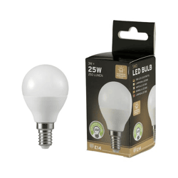LED/SMD LED bulb, bulb shape 3W, E14, 2700K, 230V