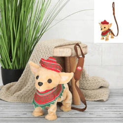 Running dog Chihuahua with sound approx. 28x30cm