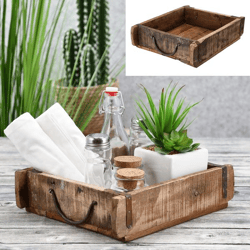 Wooden box, brick shape, reclaimed wood look, approx. 25x30cm