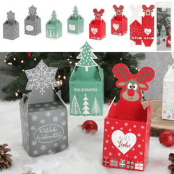 Christmas candy box, 3/s, set of 3, approx. 9x10cm