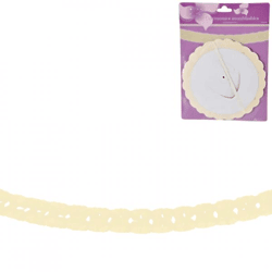Girlande rund Papier gelb 3 m