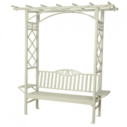 (R) Garden bench Barolo aluminum beige 210 cm