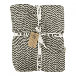 Take a Plaid 24 recycelte Baumwolle grau 125 x 150 cm