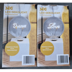 SEG LED Dekolicht mit Betonsockel 2 Modelle mit schönem Empblem
