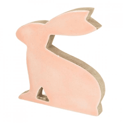 Figuur haas roze 21 cm