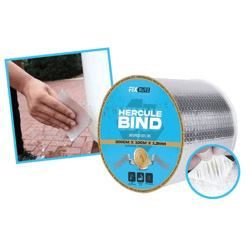 HerculeBind Professional – wasserfestes Butylband – 3 m x 10 cm x 1,2 mm – industrietaugliches Dichtungsband für Dächer und Rohre