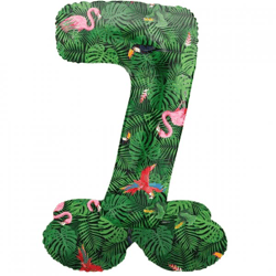 Folat Folienballon stehend 7 Jungle vibe 41 cm