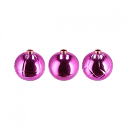 Vase Weihnachtskugel fuchsia 11 cm 3 Stück sortiert