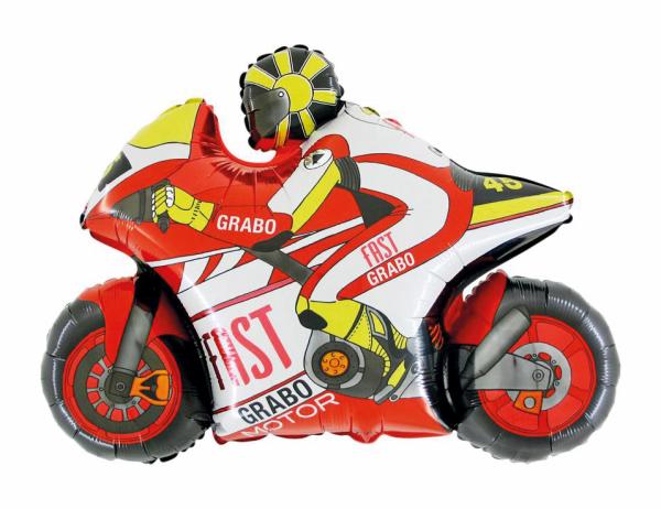 Motorrad rot - Folienballon - 67 cm