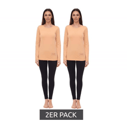 2er Sparpack OTTO products Langarm-Shirt nachhaltiges Damen Baumwoll-Shirt 25824245 Apricot