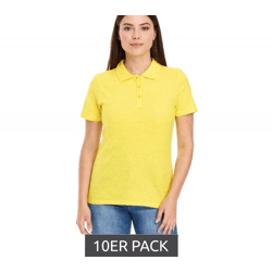 10er Sparpack ELEVATE Helios Damen Polo-Shirt Baumwolle Polo-Hemd Pique-Strick 180 g/m² 3810710 Gelb