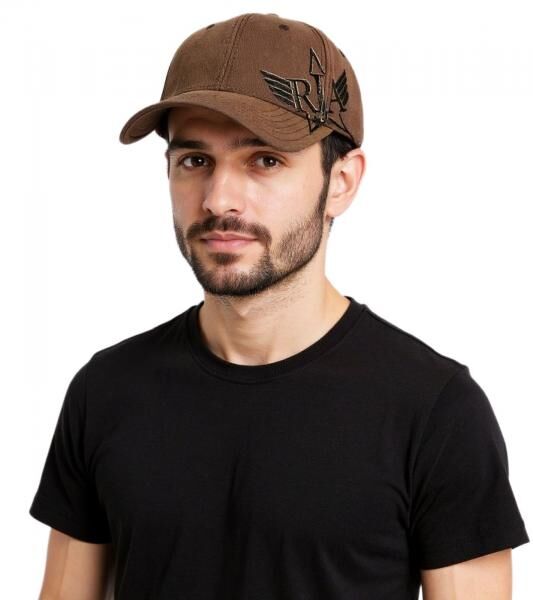 Red Jumpsuit Apparatus Unisex Trucker-Cap Rock-Band Base-Cap mit RJA-Wing-Logo TC110825RJA Braun