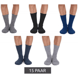 15 Paar primair socks. nachhaltige Freizeit-Socken Baumwoll-Socken lange Strick-Socken 53200 Schwarz/Weiß/Hellgrau/Dunkelgrau