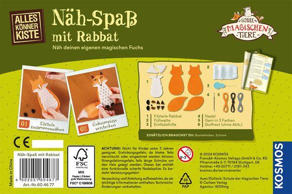 Kosmos 604677 - Alles K&ouml;nner Kiste - Die Schule der magischen Tiere - N&auml;h-Spa&szlig; mit Rabbat
