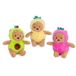 Bear fruit costume sitting plush figure - 3 assorted - 20 cm