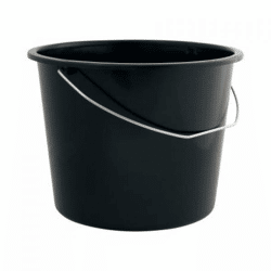 Construction bucket black 12 liters